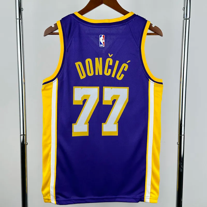 Lakers DONCIC #77 Purple Top Quality Hot Pressing NBA Jersey(V领)