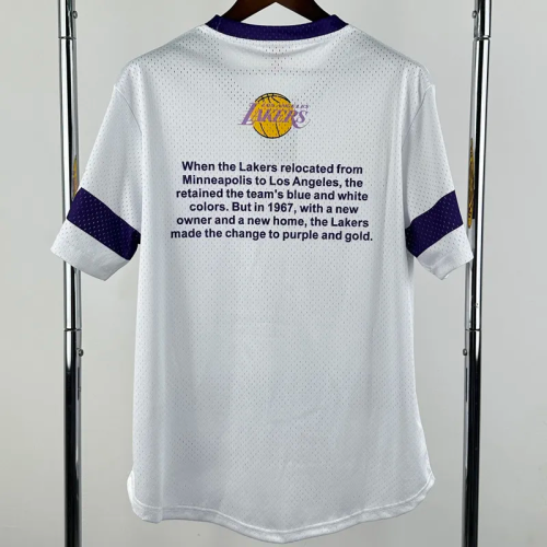 2026 LAKERS White Retro High Quality Casual T-Shirt #MN