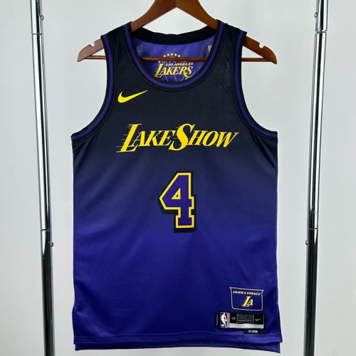 24-25 LAKERS KNECHT #4 Royal blue City Edition Top Quality Hot Pressing NBA Jersey