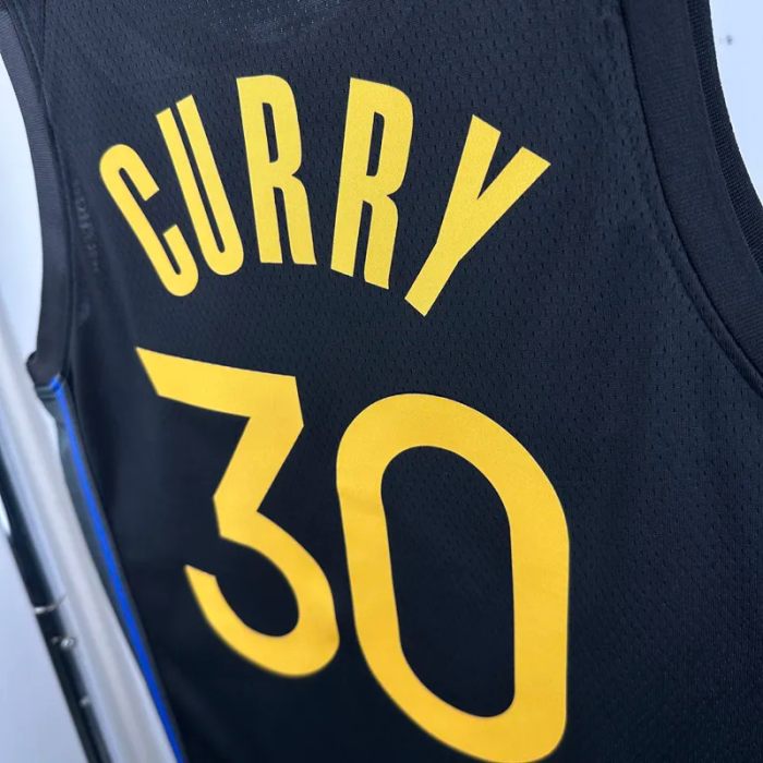24-25 WARRIORS CURRY #30 Black Top Quality Hot Pressing NBA Jersey (Trapeze Edition) 飞人版