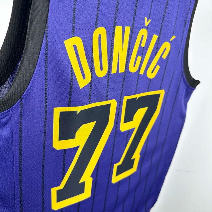 20-21 Lakers DONCIC #77 Purple Top Quality Hot Pressing NBA Jersey(圆领)