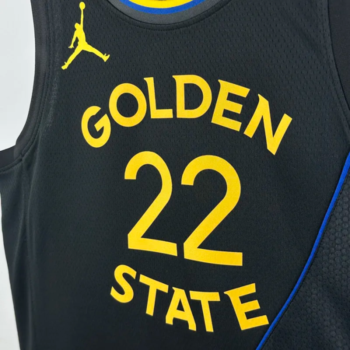 24-25 WARRIORS WIGGINS #22 Black Top Quality Hot Pressing NBA Jersey (Trapeze Edition) 飞人版