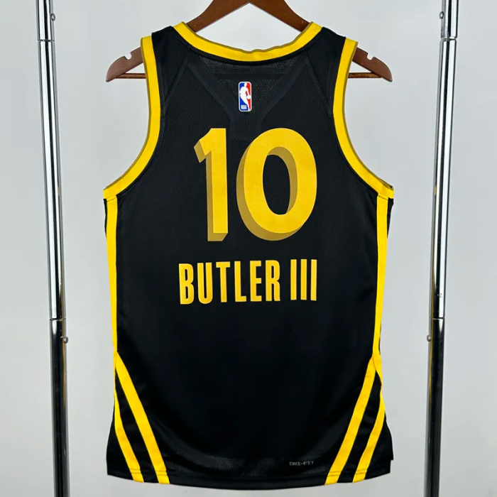 23-24 WARRIORS BUTLERIII #10 Black City Edition Top Quality Hot Pressing NBA Jersey (V领)
