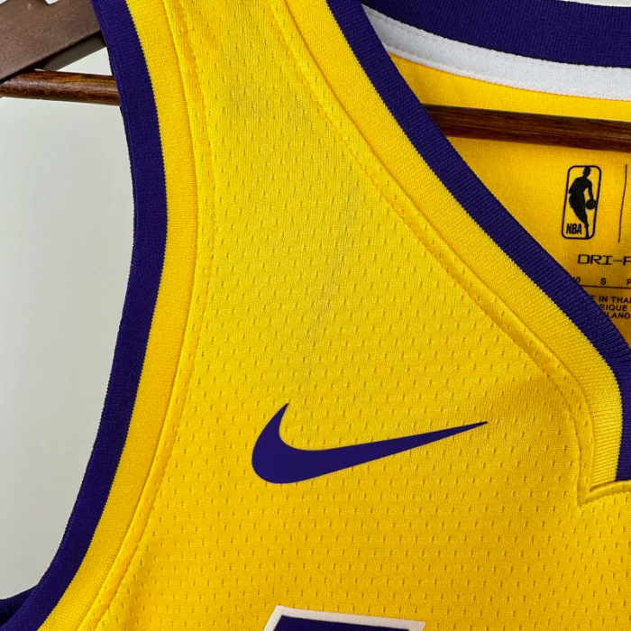 Lakers DONCIC #77 Yellow Top Quality Hot Pressing NBA Jersey(V领)