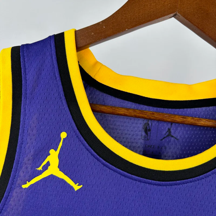 22-23 Lakers DONCIC #77 Purple Top Quality Hot Pressing NBA Jersey (Trapeze Edition) 飞人版