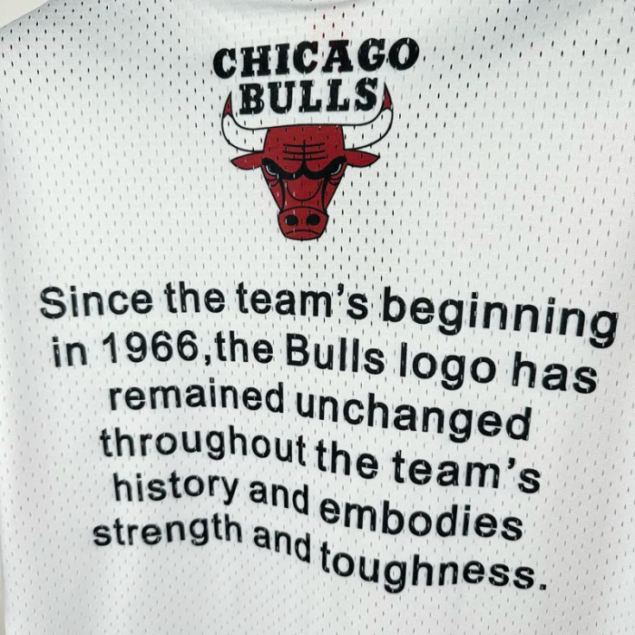 2026 BULLS White Retro High Quality Casual T-Shirt #MN