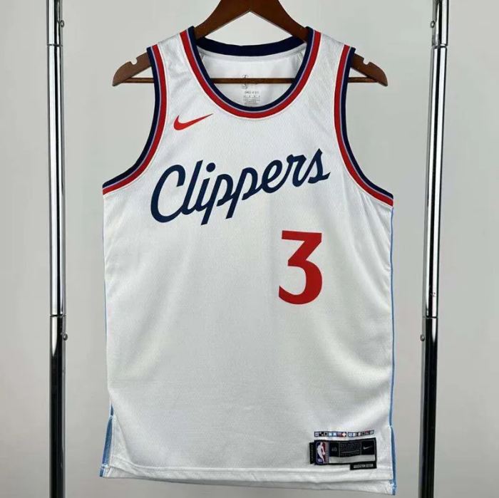 24-25 Clippers PAUL #3 White City Edition Top Quality Hot Pressing NBA Jersey