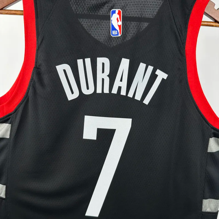 23-24 Rockets DURANT #7 Black Top Quality Hot Pressing NBA Jersey (Trapeze Edition)飞人版