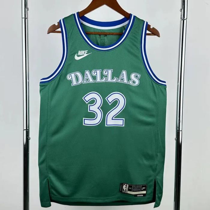 25-26 Dallas Mavericks FLAGG #32 Green Retro Top Quality Hot Pressing NBA Jersey