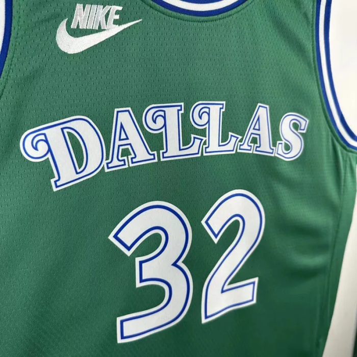 25-26 Dallas Mavericks FLAGG #32 Green Retro Top Quality Hot Pressing NBA Jersey