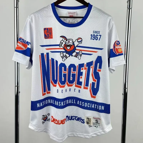 2026 Nuggets White Retro High Quality Casual T-Shirt #MN