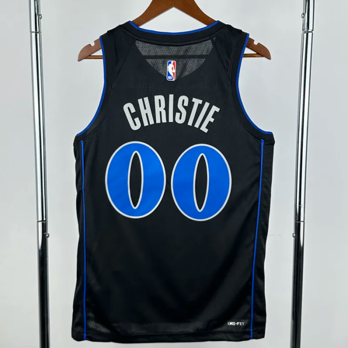 23-24 Dallas Mavericks CHRISTIE #00 Black City Edition Top Quality Hot Pressing NBA Jersey(V领)