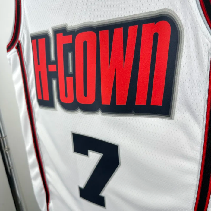 24-25 ROCKETS DURANT #7 White City Edition Top Quality Hot Pressing NBA Jersey