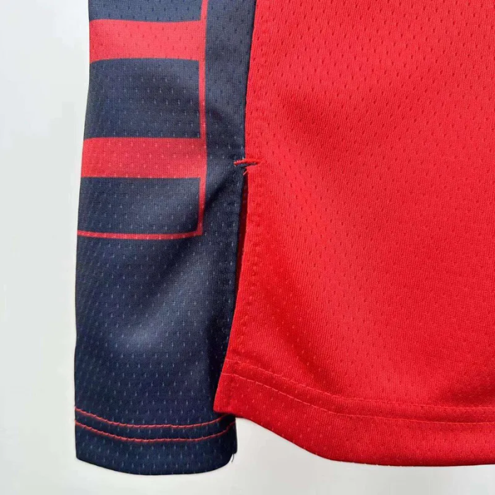 24-25 Clippers PAUL #3 Red Top Quality Hot Pressing NBA Jersey (Trapeze Edition) 飞人版