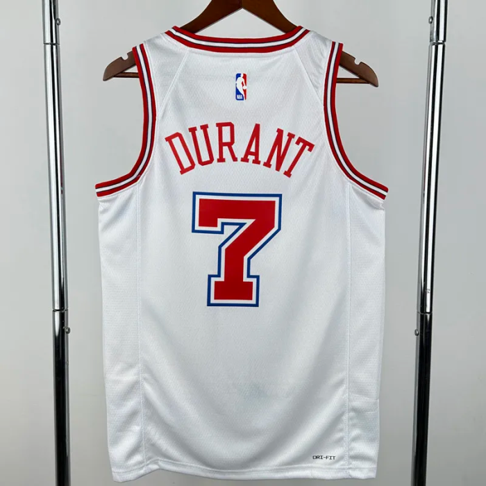 23-24 ROCKETS DURANT #7 White City Edition Top Quality Hot Pressing NBA Jersey