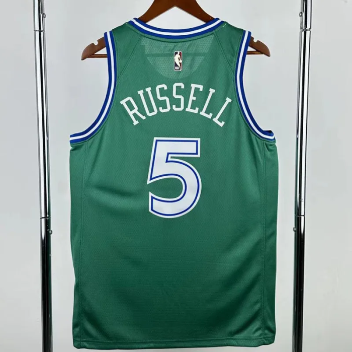 25-26 Dallas Mavericks RUSSELL #5 Green Retro Top Quality Hot Pressing NBA Jersey