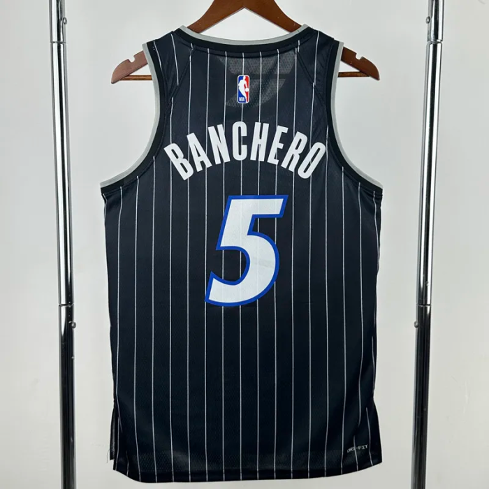 25-26 Magic BANCHERO #5 Black Top Quality Hot Pressing NBA Jersey (Trapeze Edition) 飞人版