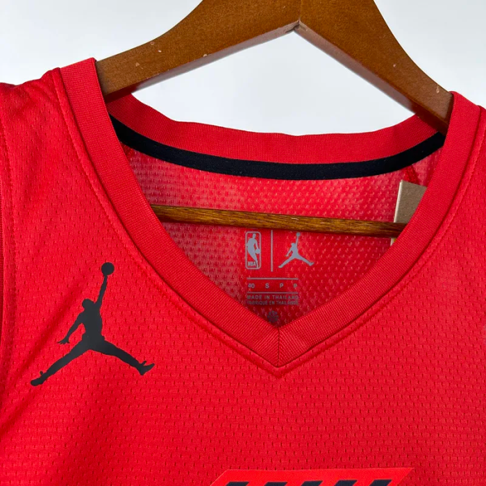 22-23 TRAIL BLAZERS YANG #16 Red Top Quality Hot Pressing NBA Jersey (Trapeze Edition)飞人版