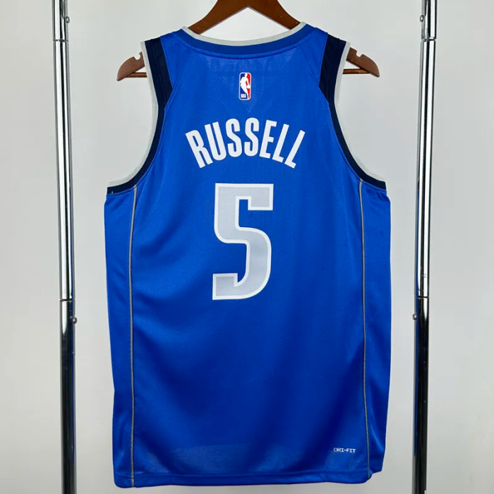 22-23 Dallas Mavericks RUSSELL #5 Blue Top Quality Hot Pressing NBA Jersey(V领)