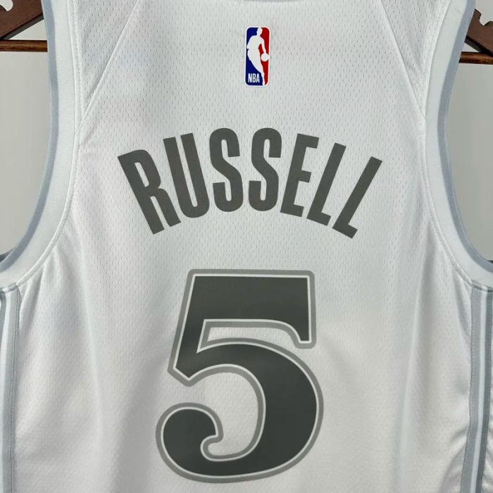 24-25 Dallas Mavericks RUSSELL #5 White City Edition Top Quality Hot Pressing NBA Jersey