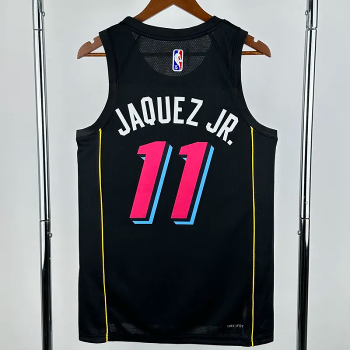 21-22 HEAT JAQUEZ JR. #11 Black City Edition Top Quality Hot Pressing NBA Jersey (圆领）