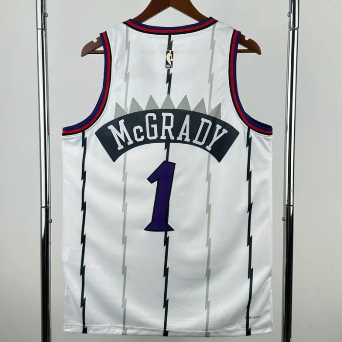 25-26 Raptors McGRADY #1 White Retro Top Quality Hot Pressing NBA Jersey