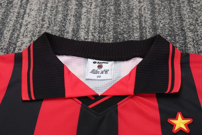 1997-1998 AC Milan Home Retro Kids Soccer Jersey