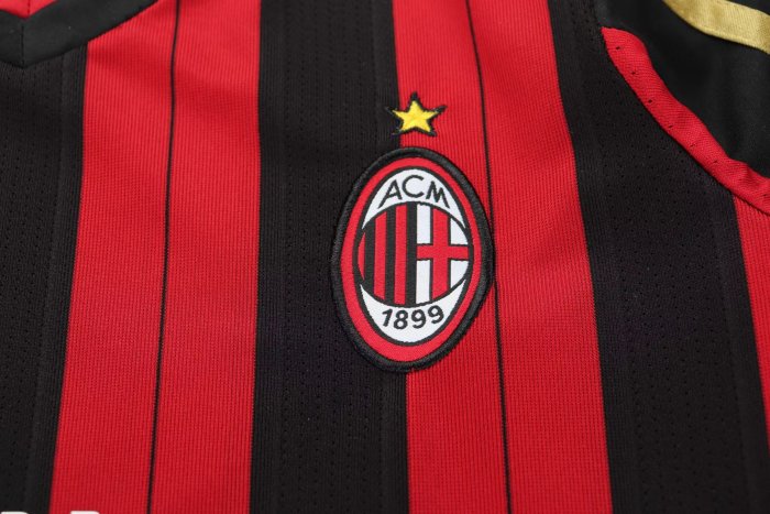 2013-2014 AC Milan Home Long sleeves Retro Kids Soccer Jersey