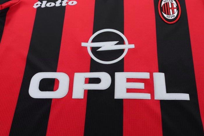 1997-1998 AC Milan Home Retro Kids Soccer Jersey