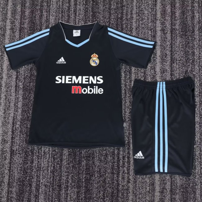 2003-2004 Real Madrid Away Retro Kids Soccer Jersey
