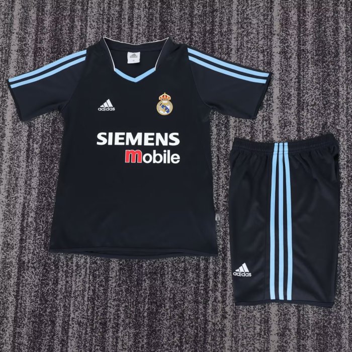 2003-2004 Real Madrid Away Retro Kids Soccer Jersey