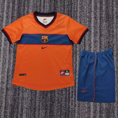 1998-1999 Barcelona Home Retro Kids Soccer Jersey