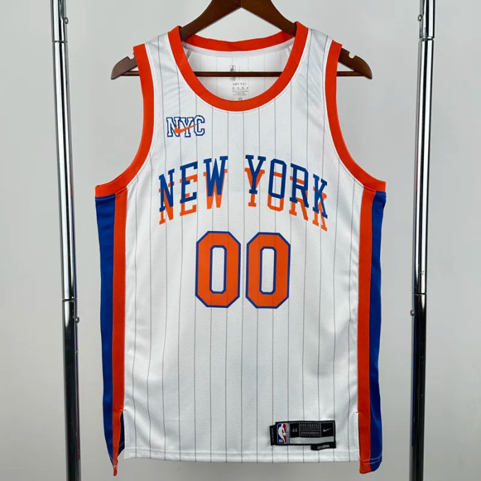 24-25 KNICKS CLARKSON #00 White City Edition Top Quality Hot Pressing NBA Jersey