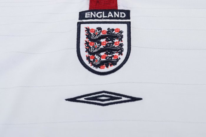 2004 England Home Kids Retro Soccer Jersey