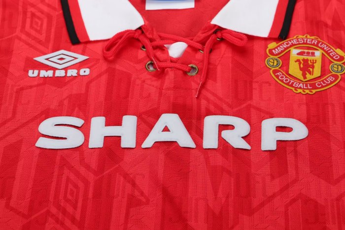 1992-1994 Manchester United Home Retro Kids Soccer Jersey
