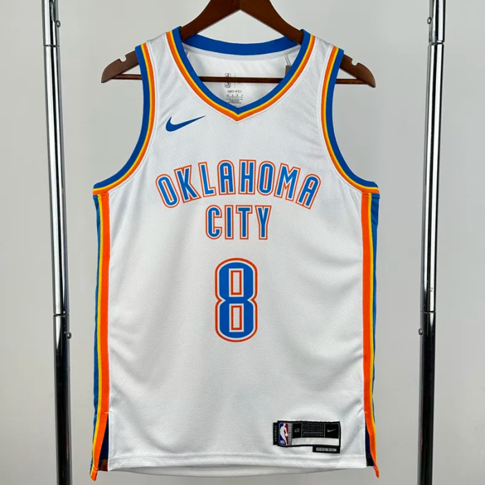 22-23 OKC Thunder WILLIAMS #8 White Top Quality Hot Pressing NBA Jersey