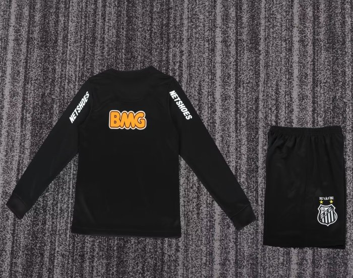 2013 Santos FC Away Long sleeves Kids Retro Soccer Jersey