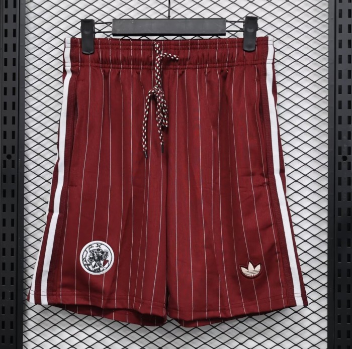 25-26 Ajax Red Casual Version Player Version Shorts Pants