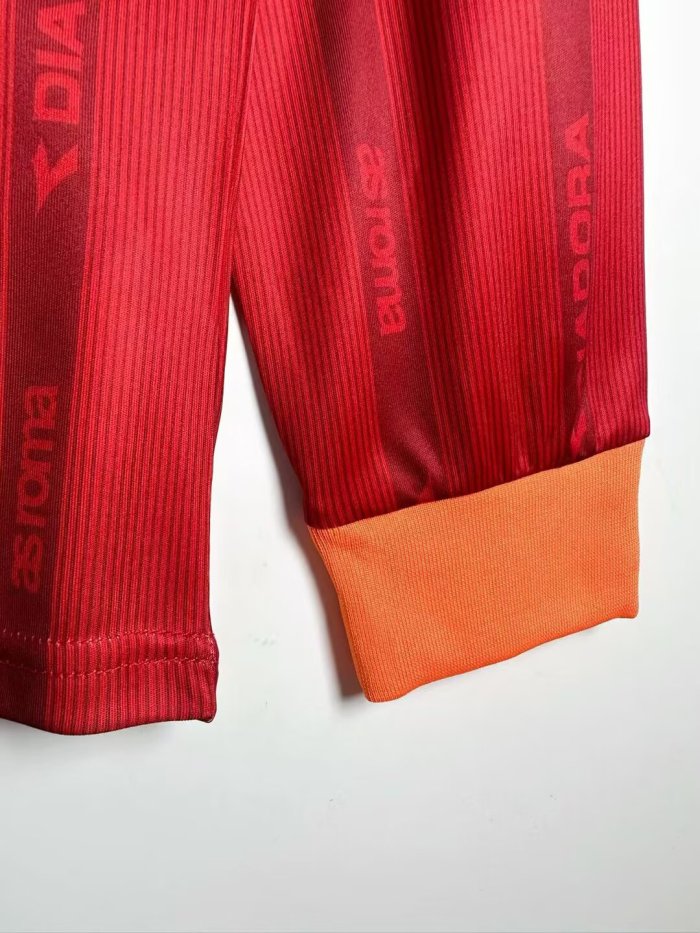 1999-2000 Roma Home Long Sleeve Retro Soccer Jersey