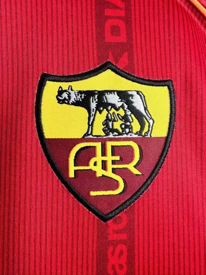 1999-2000 Roma Home Long Sleeve Retro Soccer Jersey