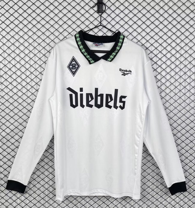 1995-1996 Monchengladbach Home Long Sleeve Retro Soccer Jersey