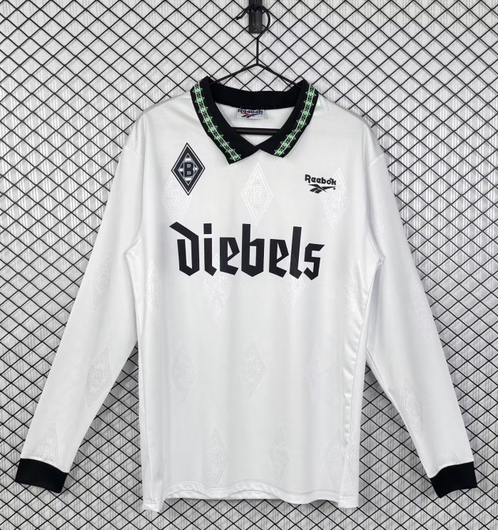1995-1996 Monchengladbach Home Long Sleeve Retro Soccer Jersey