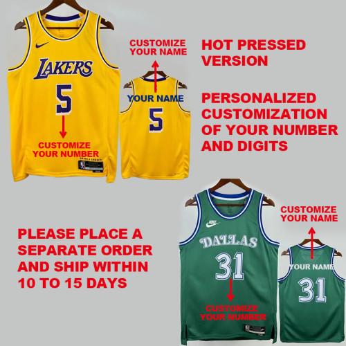 2024，2025 NBA Hot Pressing Version Jersey Personalized Customization(10-15 days for Shipment, Please Remarks the Name and Number)