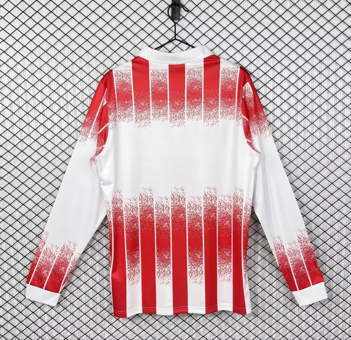 1991-1992 AS Cannes Home Retro Long Sleeve Soccer Jersey
