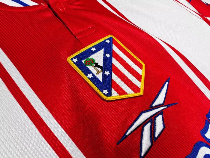 1999-2000 Atlético Madrid Home Retro Soccer Jersey