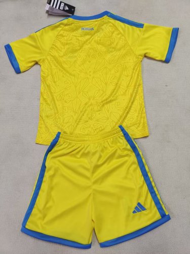 2026 Ukraine Home Kids Soccer Jersey