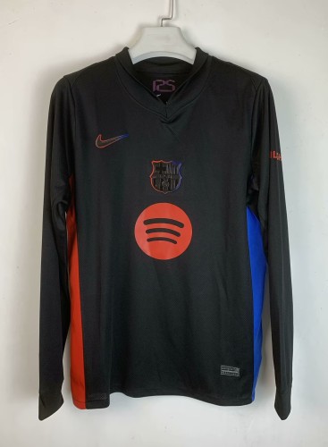 24-25 Barcelona Away Long Sleeve Fans Soccer Jersey