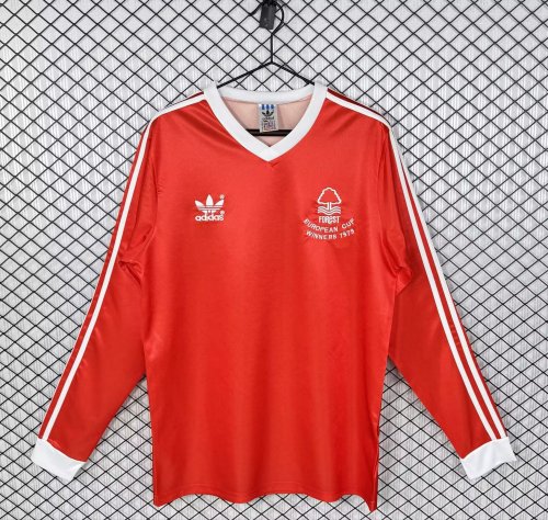 1977-1980 Nottingham Home Long Sleeve Retro Soccer Jersey