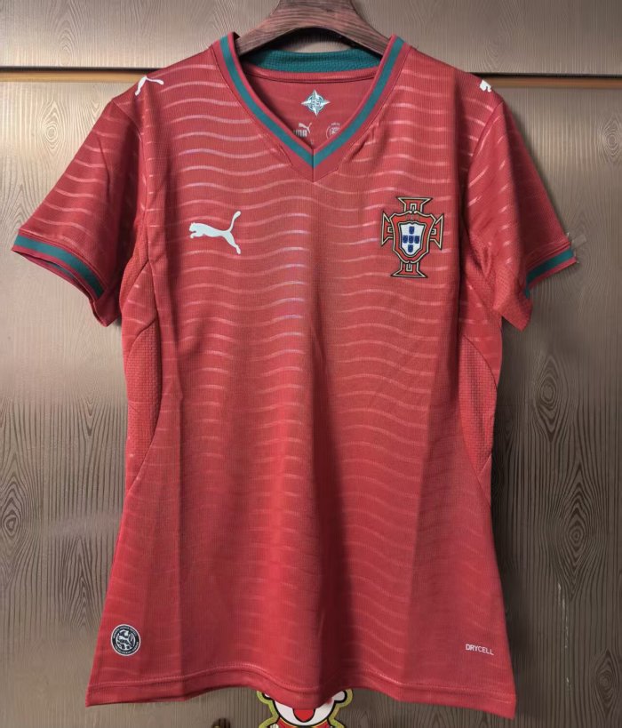 2026 Portugal Home Women Fans Soccer Jersey（女）