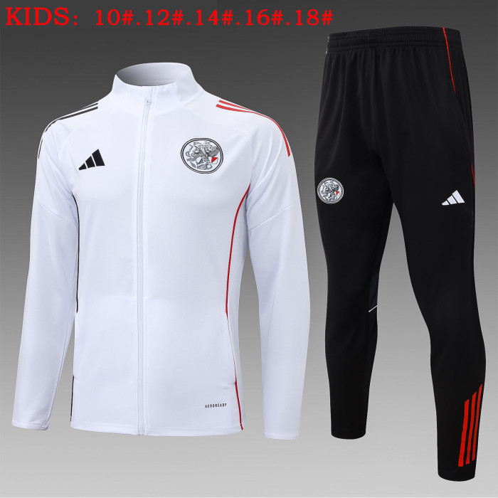 25-26 Ajax High Quality Kids Jacket Tracksuit